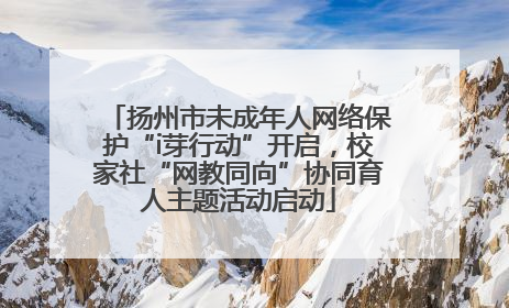 扬州市未成年人网络保护“i芽行动”开启，校家社“网教同向”协同育人主题活动启动