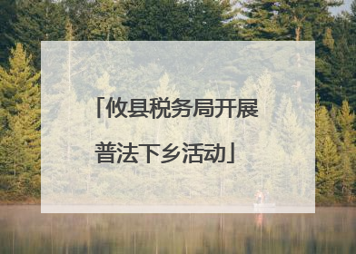 攸县税务局开展普法下乡活动