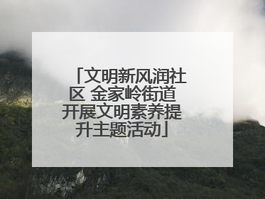 文明新风润社区 金家岭街道开展文明素养提升主题活动