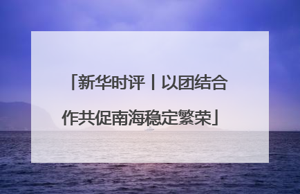 新华时评丨以团结合作共促南海稳定繁荣