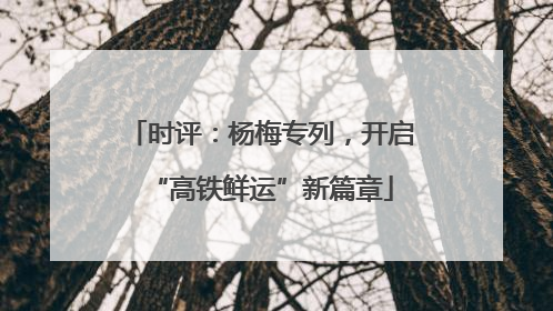 时评：杨梅专列，开启“高铁鲜运”新篇章
