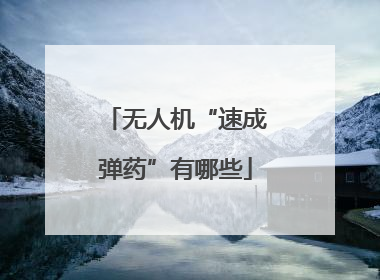 无人机“速成弹药”有哪些