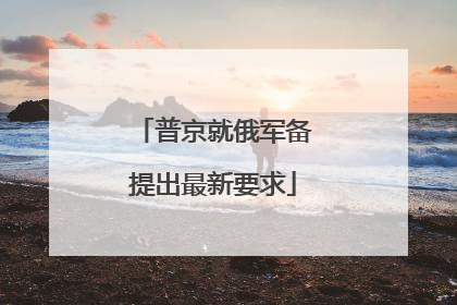 普京就俄军备提出最新要求