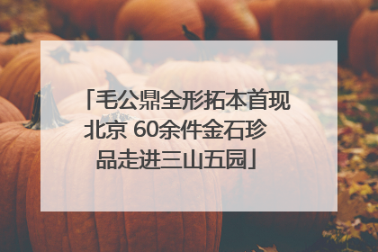 毛公鼎全形拓本首现北京 60余件金石珍品走进三山五园