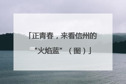 正青春，来看信州的“火焰蓝”（图）