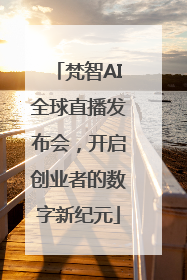 梵智AI全球直播发布会，开启创业者的数字新纪元