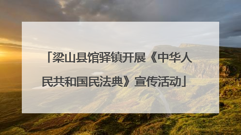 梁山县馆驿镇开展《中华人民共和国民法典》宣传活动