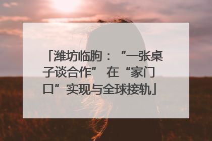 潍坊临朐：“一张桌子谈合作” 在“家门口”实现与全球接轨