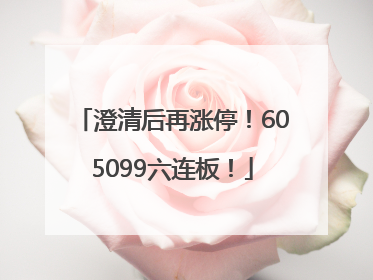 澄清后再涨停！605099六连板！