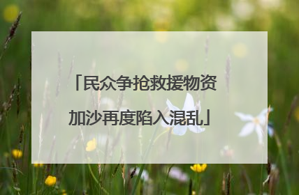 民众争抢救援物资 加沙再度陷入混乱