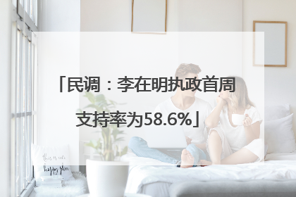 民调：李在明执政首周支持率为58.6%