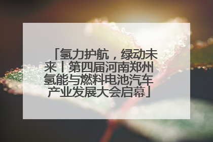 氢力护航，绿动未来丨第四届河南郑州氢能与燃料电池汽车产业发展大会启幕