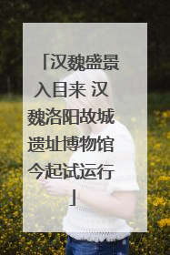汉魏盛景入目来 汉魏洛阳故城遗址博物馆今起试运行