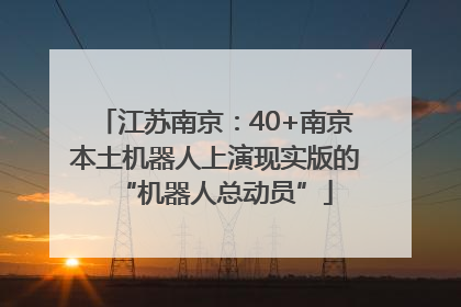 江苏南京：40+南京本土机器人上演现实版的“机器人总动员”