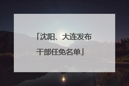 沈阳、大连发布干部任免名单