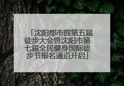沈阳都市圈第五届徒步大会暨沈阳市第七届全民健身国际徒步节报名通道开启
