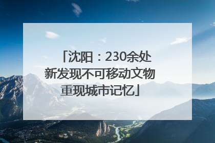 沈阳：230余处新发现不可移动文物重现城市记忆
