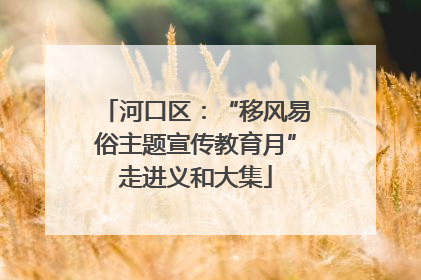 河口区：“移风易俗主题宣传教育月”走进义和大集