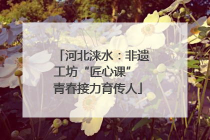 河北涞水：非遗工坊“匠心课” 青春接力育传人
