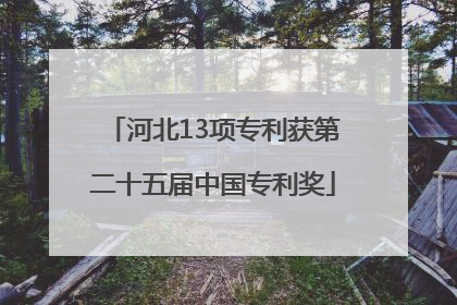 河北13项专利获第二十五届中国专利奖