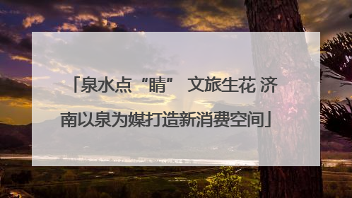 泉水点“睛” 文旅生花 济南以泉为媒打造新消费空间