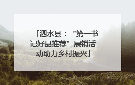 泗水县：“第一书记好品推荐”展销活动助力乡村振兴