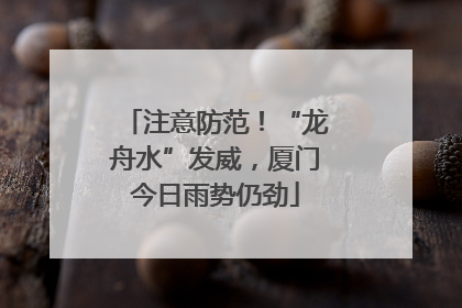注意防范！“龙舟水”发威，厦门今日雨势仍劲
