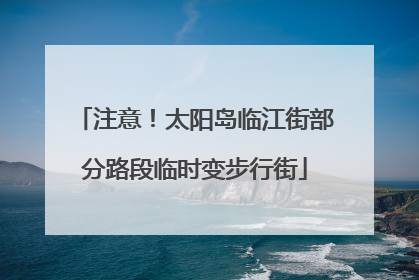 注意！太阳岛临江街部分路段临时变步行街