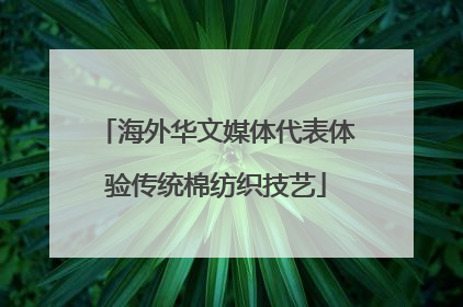 海外华文媒体代表体验传统棉纺织技艺