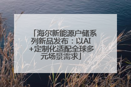 海尔新能源户储系列新品发布：以AI+定制化适配全球多元场景需求