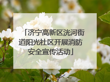 济宁高新区洸河街道阳光社区开展消防安全宣传活动