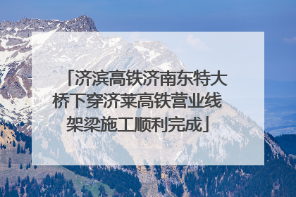 济滨高铁济南东特大桥下穿济莱高铁营业线架梁施工顺利完成