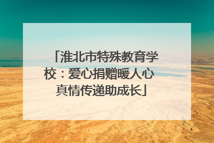 淮北市特殊教育学校：爱心捐赠暖人心 真情传递助成长