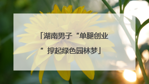 湖南男子“单腿创业”撑起绿色园林梦