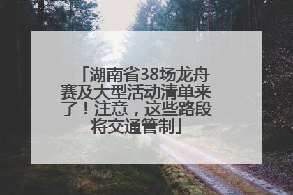 湖南省38场龙舟赛及大型活动清单来了！注意，这些路段将交通管制