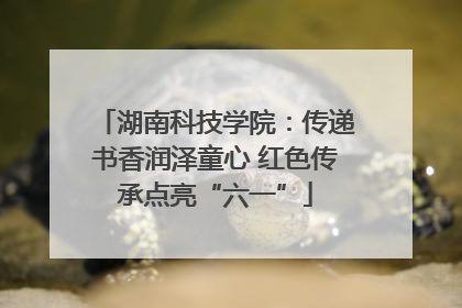 湖南科技学院：传递书香润泽童心 红色传承点亮“六一”