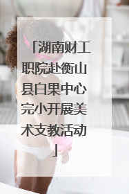 湖南财工职院赴衡山县白果中心完小开展美术支教活动