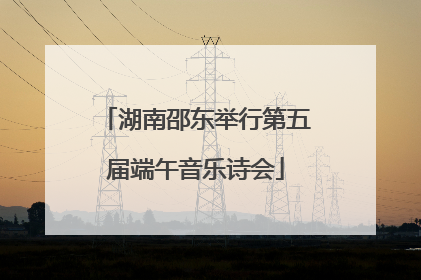 湖南邵东举行第五届端午音乐诗会