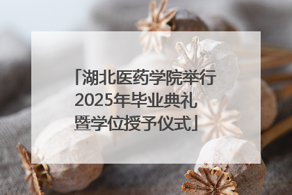 湖北医药学院举行2025年毕业典礼暨学位授予仪式