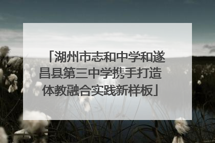 湖州市志和中学和遂昌县第三中学携手打造体教融合实践新样板