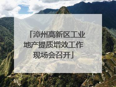 漳州高新区工业地产提质增效工作现场会召开