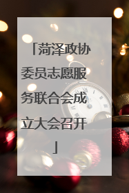 菏泽政协委员志愿服务联合会成立大会召开