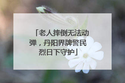 老人摔倒无法动弹，丹阳界牌警民烈日下守护