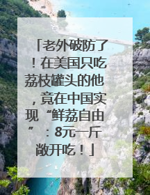 老外破防了！在美国只吃荔枝罐头的他，竟在中国实现“鲜荔自由”：8元一斤敞开吃！