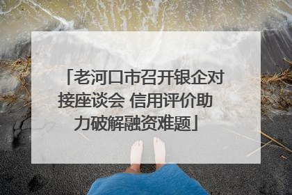 老河口市召开银企对接座谈会 信用评价助力破解融资难题