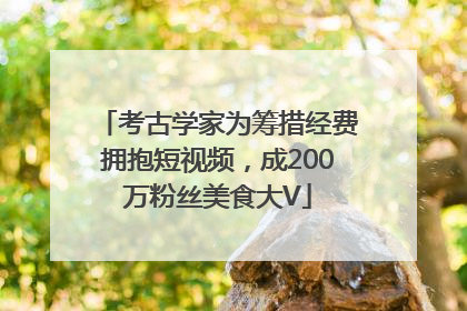 考古学家为筹措经费拥抱短视频，成200万粉丝美食大V