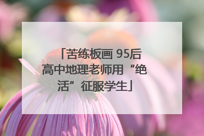 苦练板画 95后高中地理老师用“绝活”征服学生