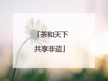 茶和天下 共享非遗
