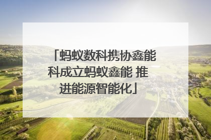 蚂蚁数科携协鑫能科成立蚂蚁鑫能 推进能源智能化
