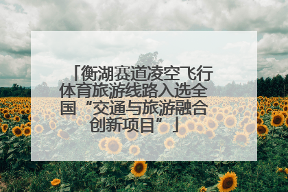衡湖赛道凌空飞行体育旅游线路入选全国“交通与旅游融合创新项目”